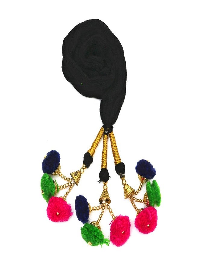 Rapidsflow® Hair Parandi For Kids/Hair Punjabi Paranda For Kids Girls Length 18inch (Multi-Color) Pack of 1Pc - Image 3